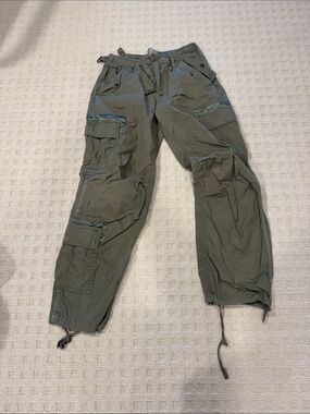 Abercrombie & Fitch Olive Utility Wide-Leg Cargo Pants